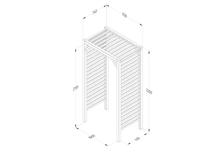Slatted arch dimensions